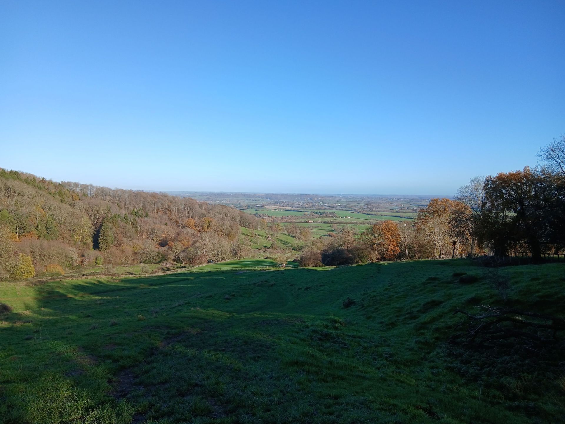 Half way up Bredon - towards the River Avon